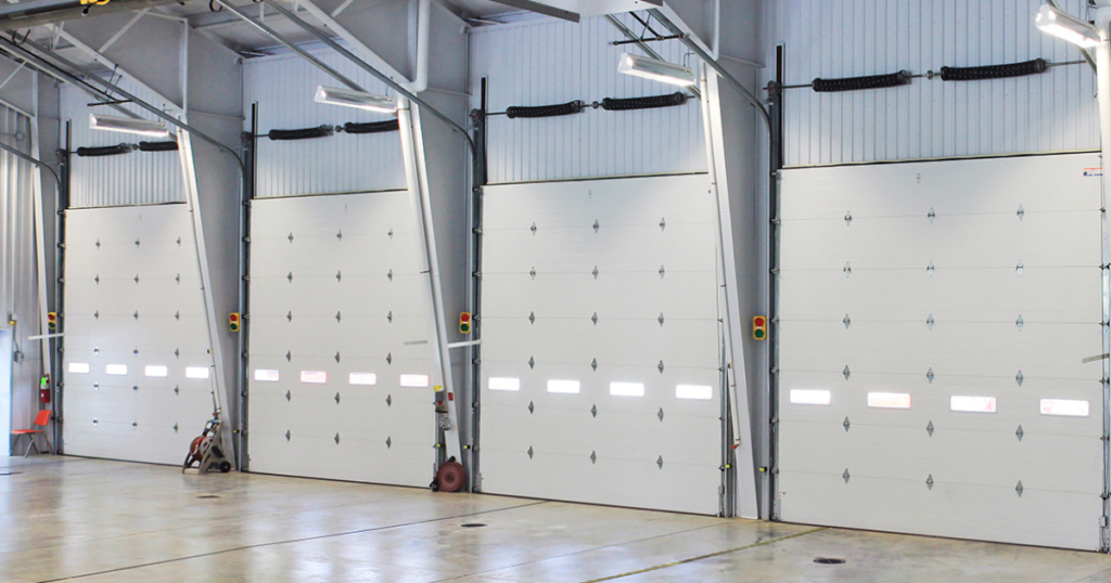 Large industrial garage doors.