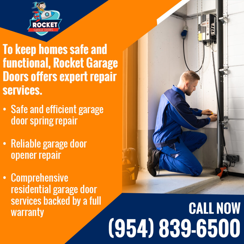 Rocket Garage Doors offers expert repair services to keep homes safe and functional.