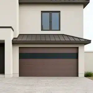 Contemporary Garage Door Brown Mocha 16' x 7'