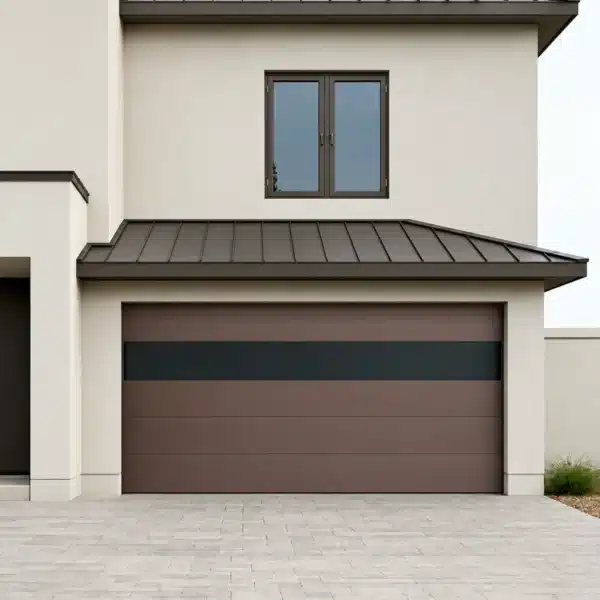 Contemporary Garage Door Brown Mocha 16′ x 7′