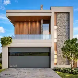 Contemporary Garage Door Titan Grey 16' x 8'