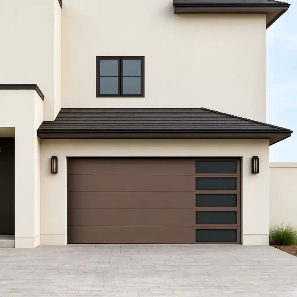 Elegant Garage Door Brown Mocha 16' x 7'