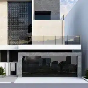 Frameless Glass Garage Door Moderno Black Badge 16' x 8'