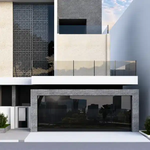 Frameless Glass Garage Door Moderno Black Badge 16′ x 8′