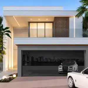 Graphite Grey Moderno Frameless Glass Garage Door 18' x 8'